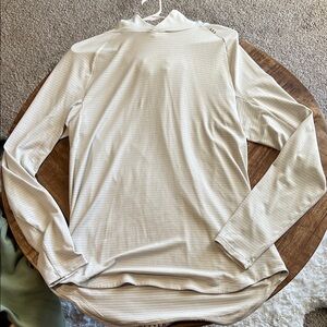 Lululemon Metal Vent Tech Off White Long Sleeve Thin Hoodie